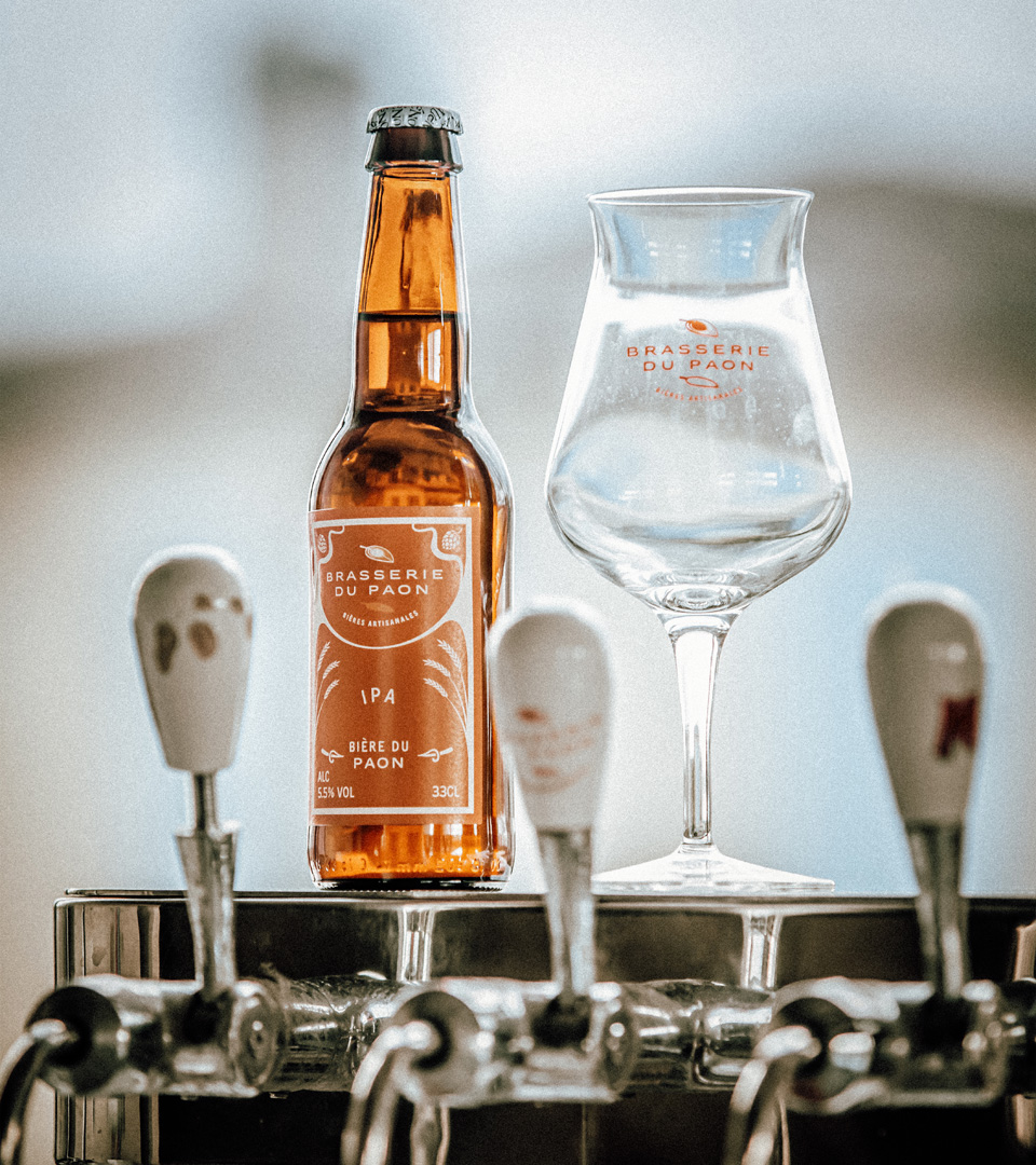 Bouteille de verre - Brasserie du Paon