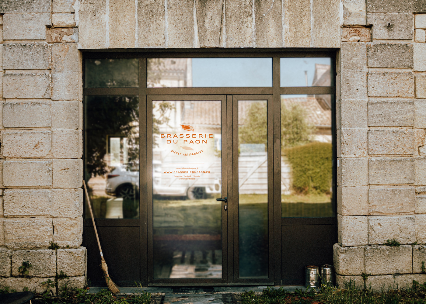 Signalétique porte - Brasserie du Paon